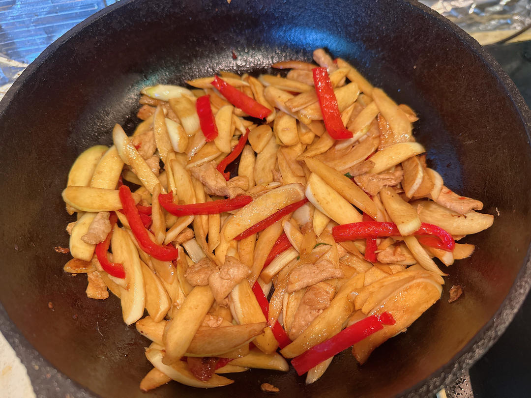 茭白炒肉丝