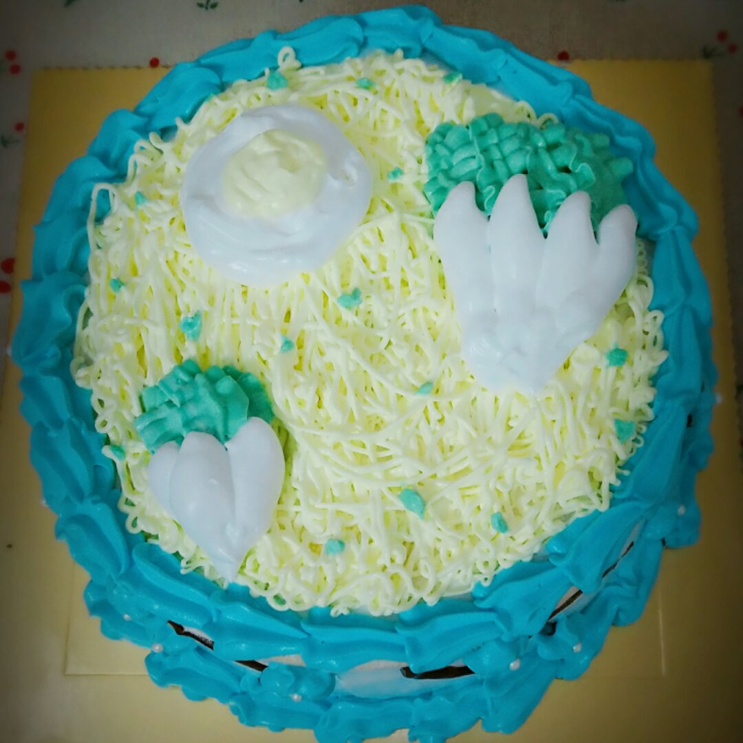 鸡蛋虾仁鱼板面蛋糕(寿面蛋糕)