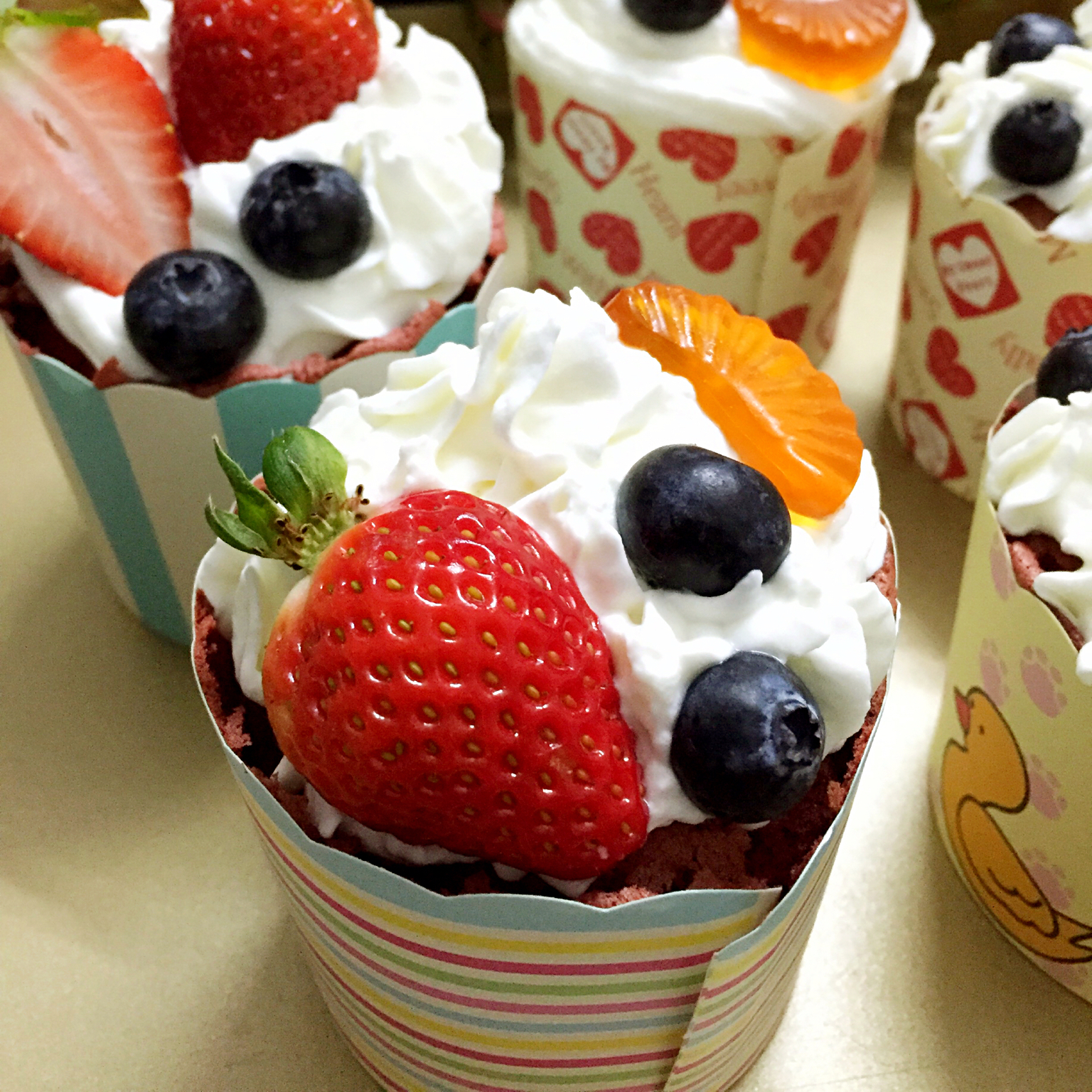 传统红丝绒杯子蛋糕（极软无泡打粉）Red velvet cupcake