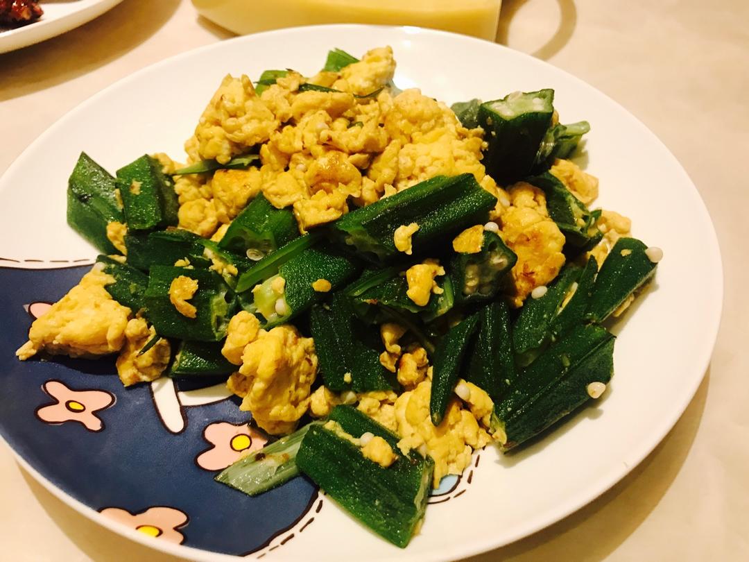 秋葵炒鸡蛋