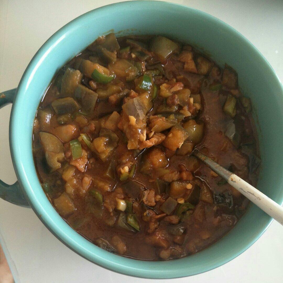 茄子肉丁打卤面