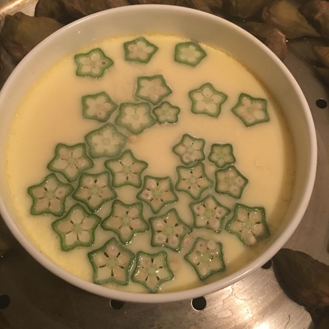 颜值控-做一朵开在碗里的花秋葵蒸水蛋