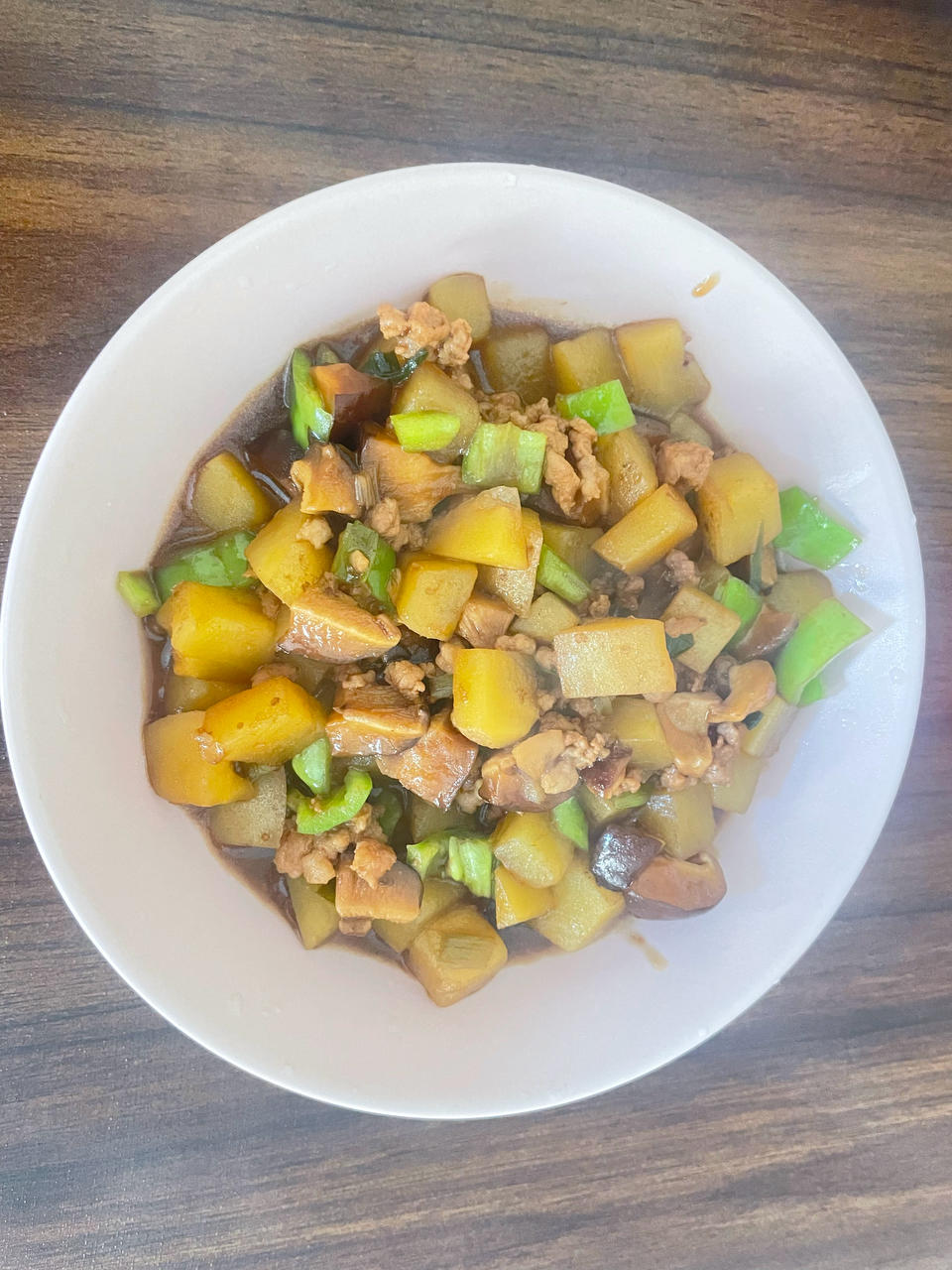 ㊙️香菇土豆肉沫拌饭❗️比外卖还好吃