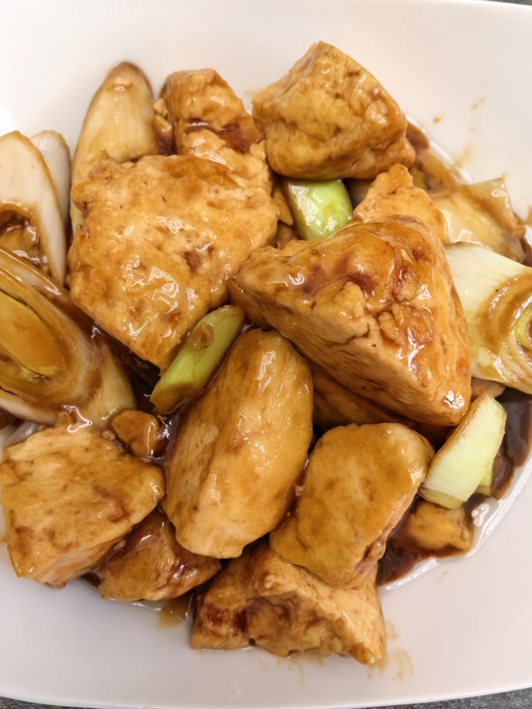 葱烧豆腐