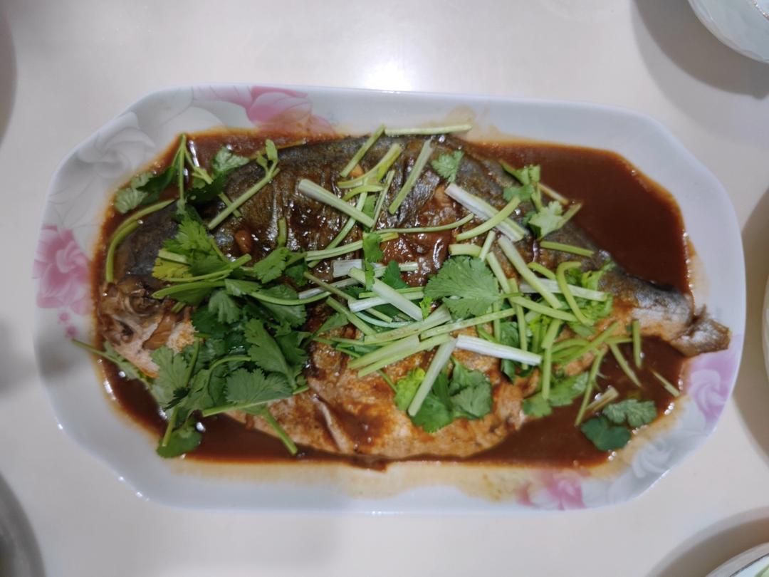 家常红烧鲳鱼