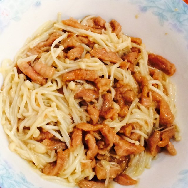 金针菇炒肉丝