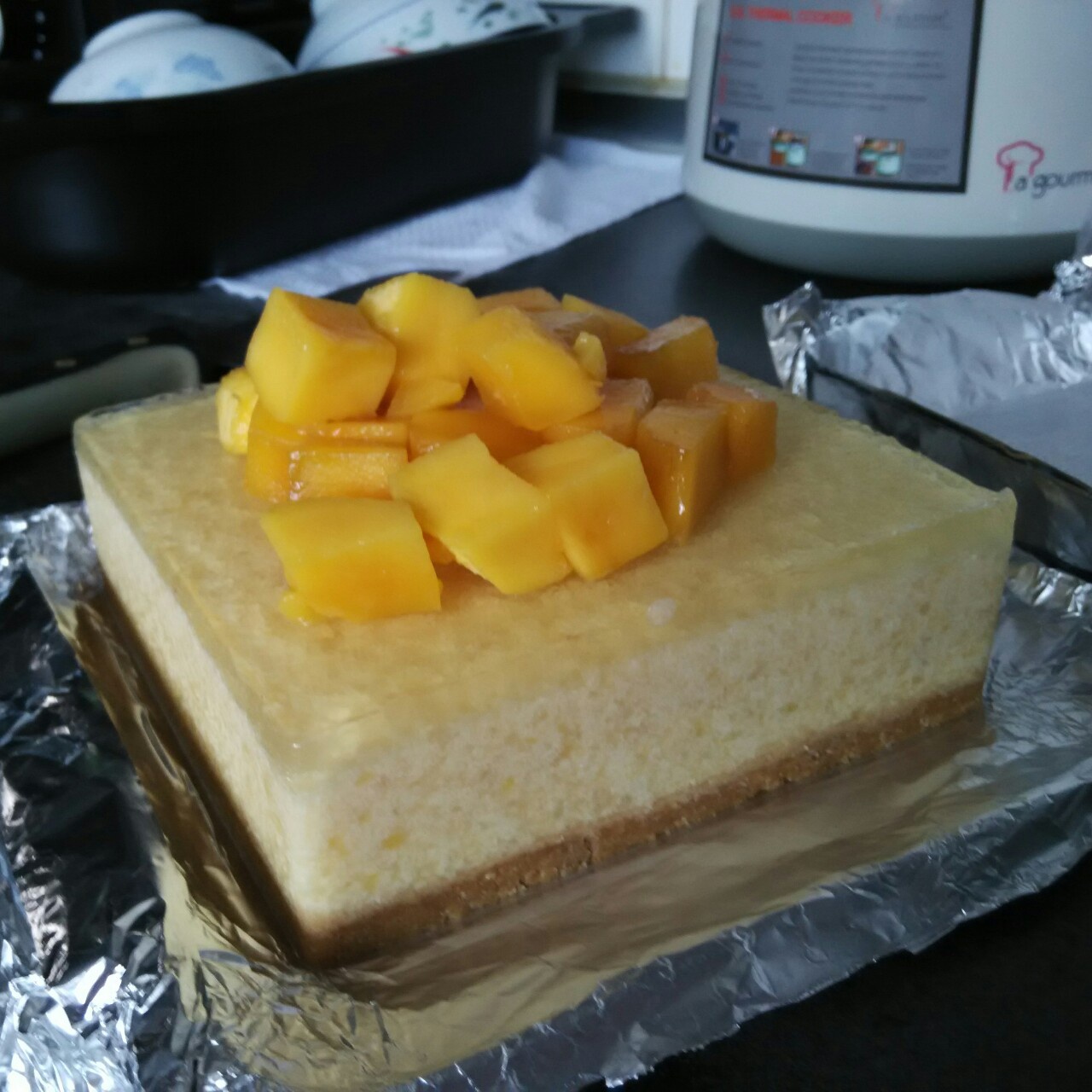 小清新芒果慕斯蛋糕