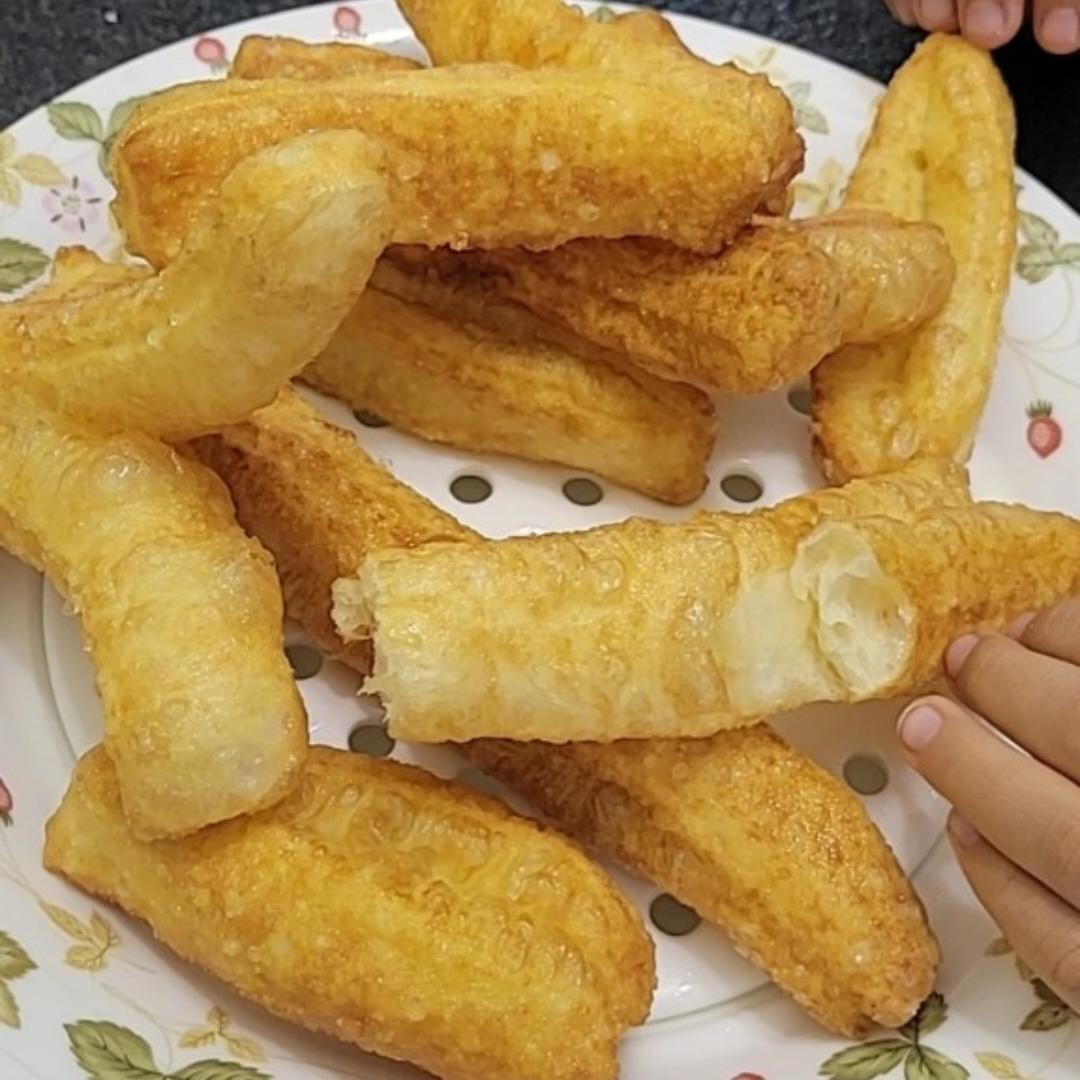 健康美味的家庭自制炸油条-只用酵母一次发酵