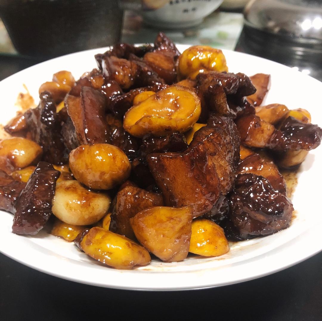 五花肉烧板栗