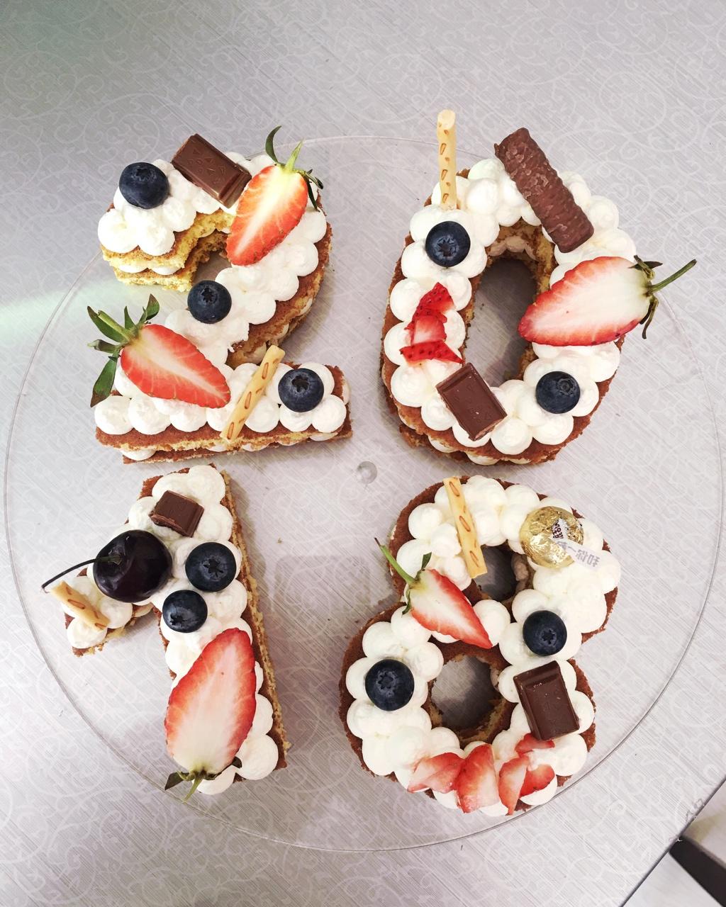 秀秀里的一枝花做的高颜值也有内涵:3种口味数字蛋糕(原味,巧克力