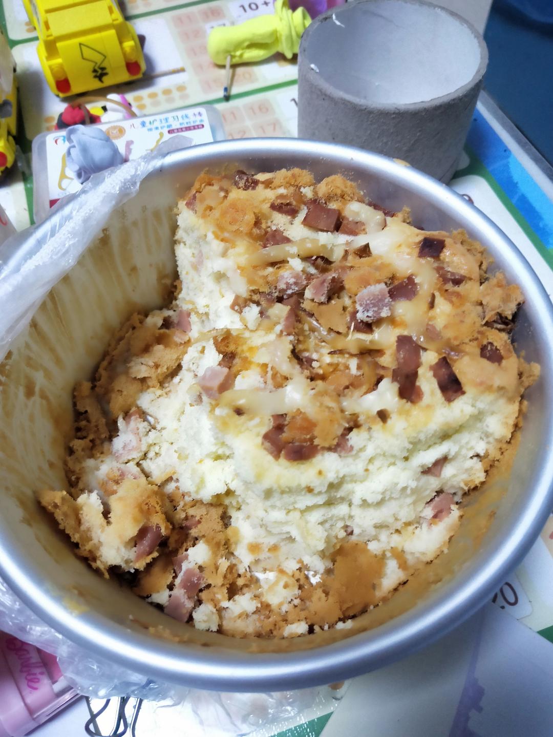 香葱肉松戚风蛋糕6寸