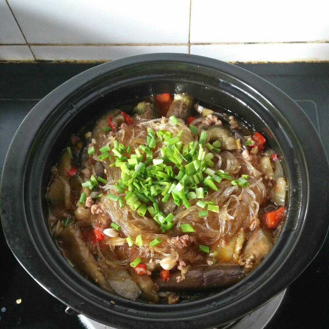 肉末茄子粉丝煲