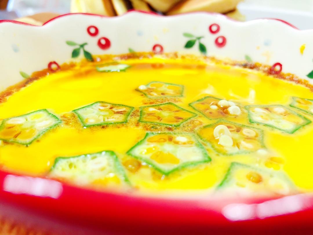 颜值控-做一朵开在碗里的花秋葵蒸水蛋