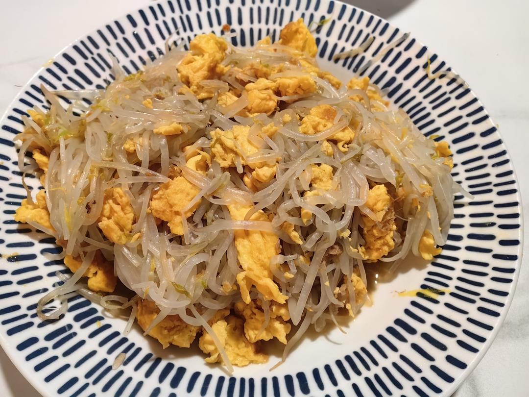 豆芽炒鸡蛋