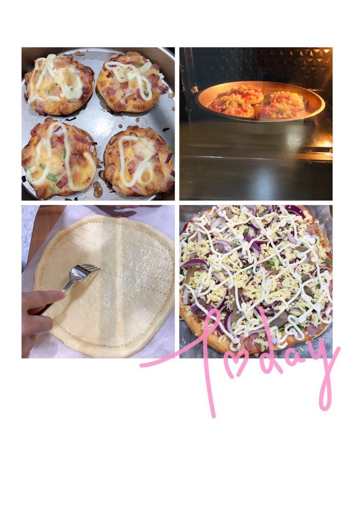鲜虾🍤培根披萨🍕“内附敲好吃的饼皮做法”