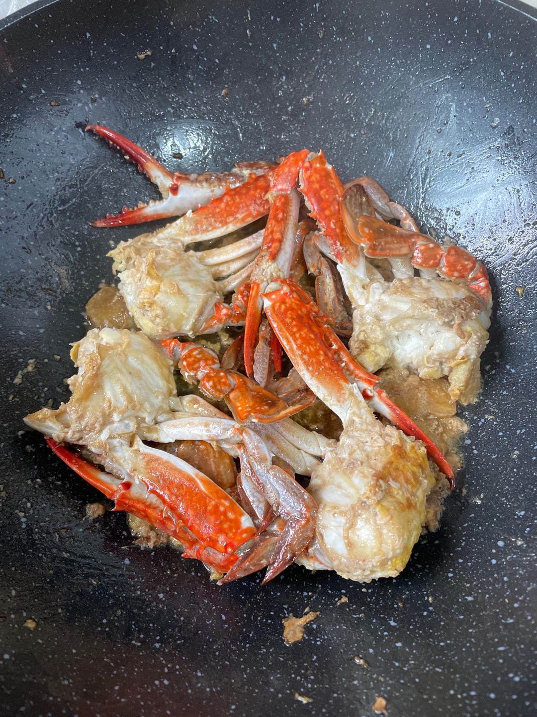 葱姜炒梭子蟹（very easy）