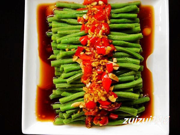 浇汁上品豇豆的做法