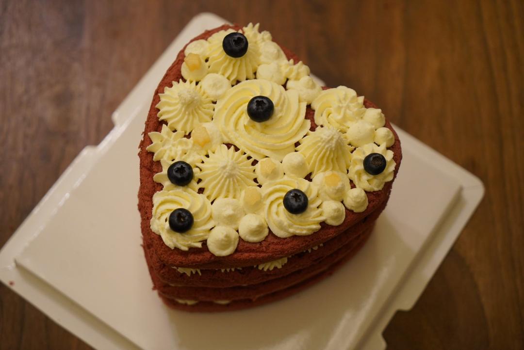 视频菜谱:红丝绒裸蛋糕6寸