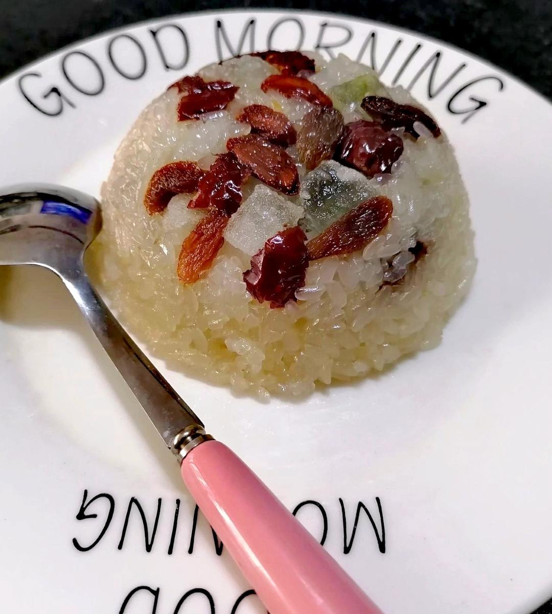 【猪油夹沙八宝饭】古法蒸糯米