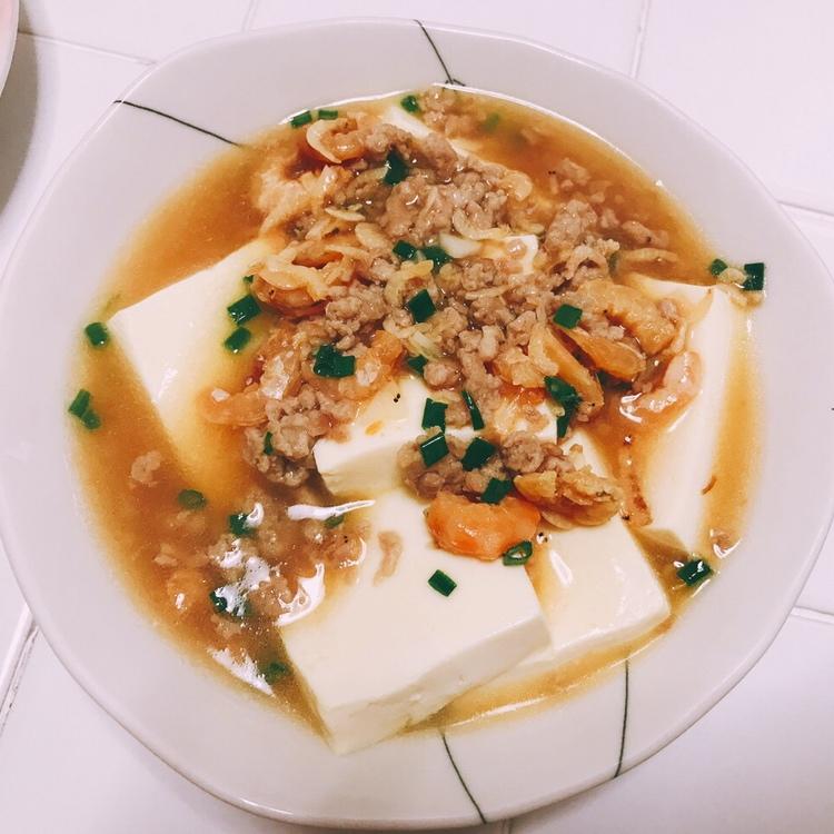 虾仁肉沫蒸嫩豆腐