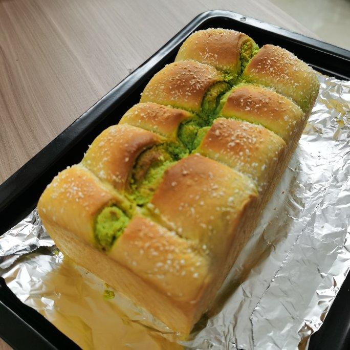 抹茶奶酥小金砖（70%中种吐司）