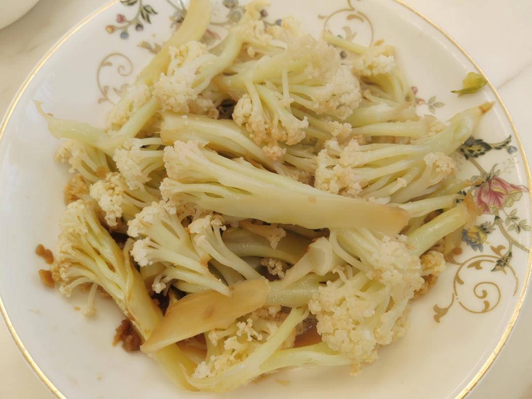 微波炉版清炒花菜