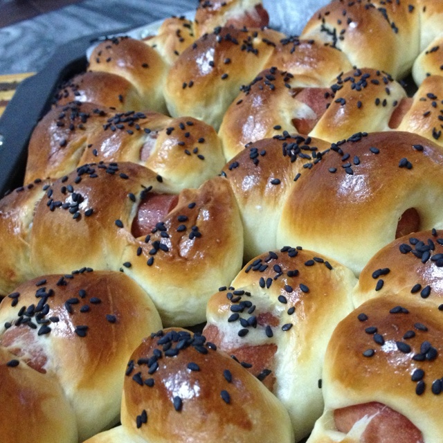 台式香肠面包卷