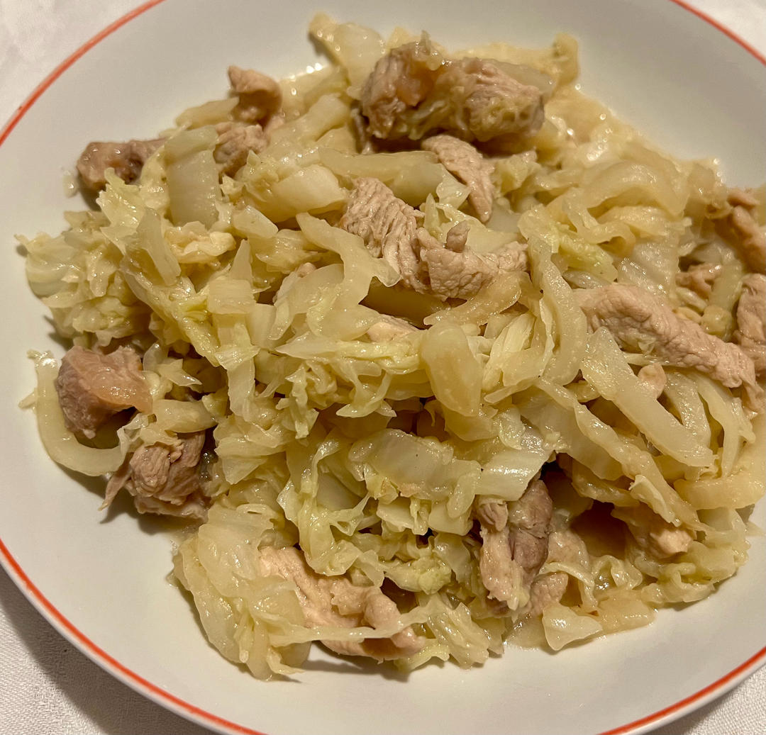 白菜炒肉丝