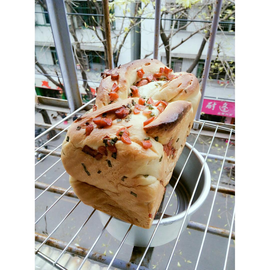 香葱肉松手撕吐司