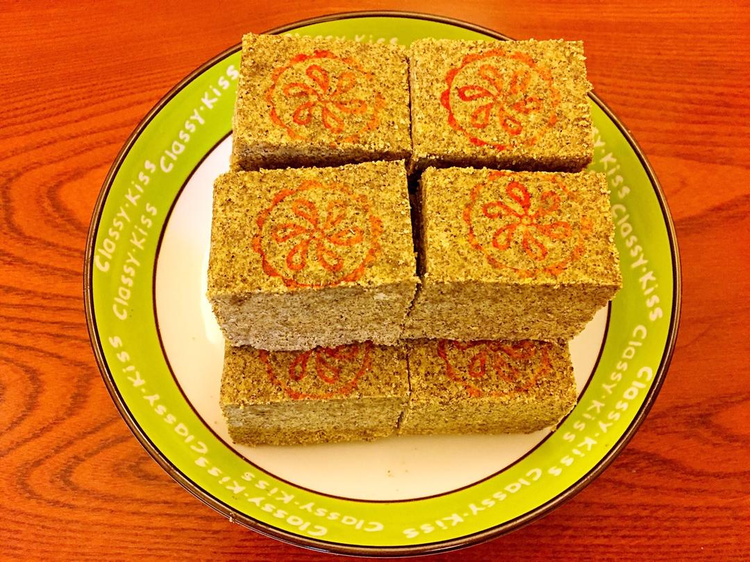 戏水顽童做的老北京绿豆糕