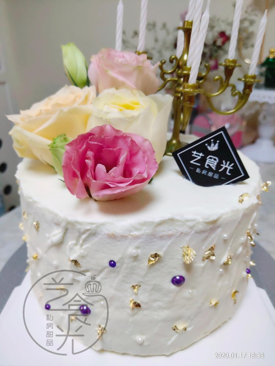 八寸戚风蛋糕（生日蛋糕坯）附六寸配单