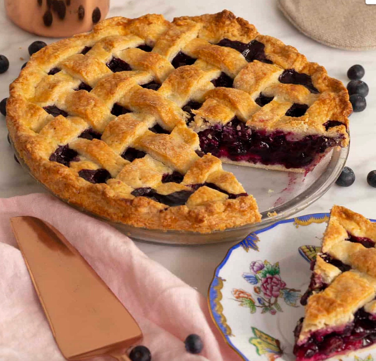 经典蓝莓派🫐Classic Blueberry pie