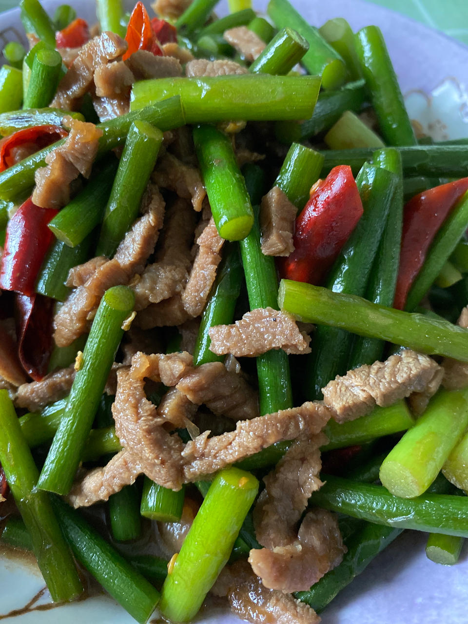 蒜苔炒牛肉（湘味）