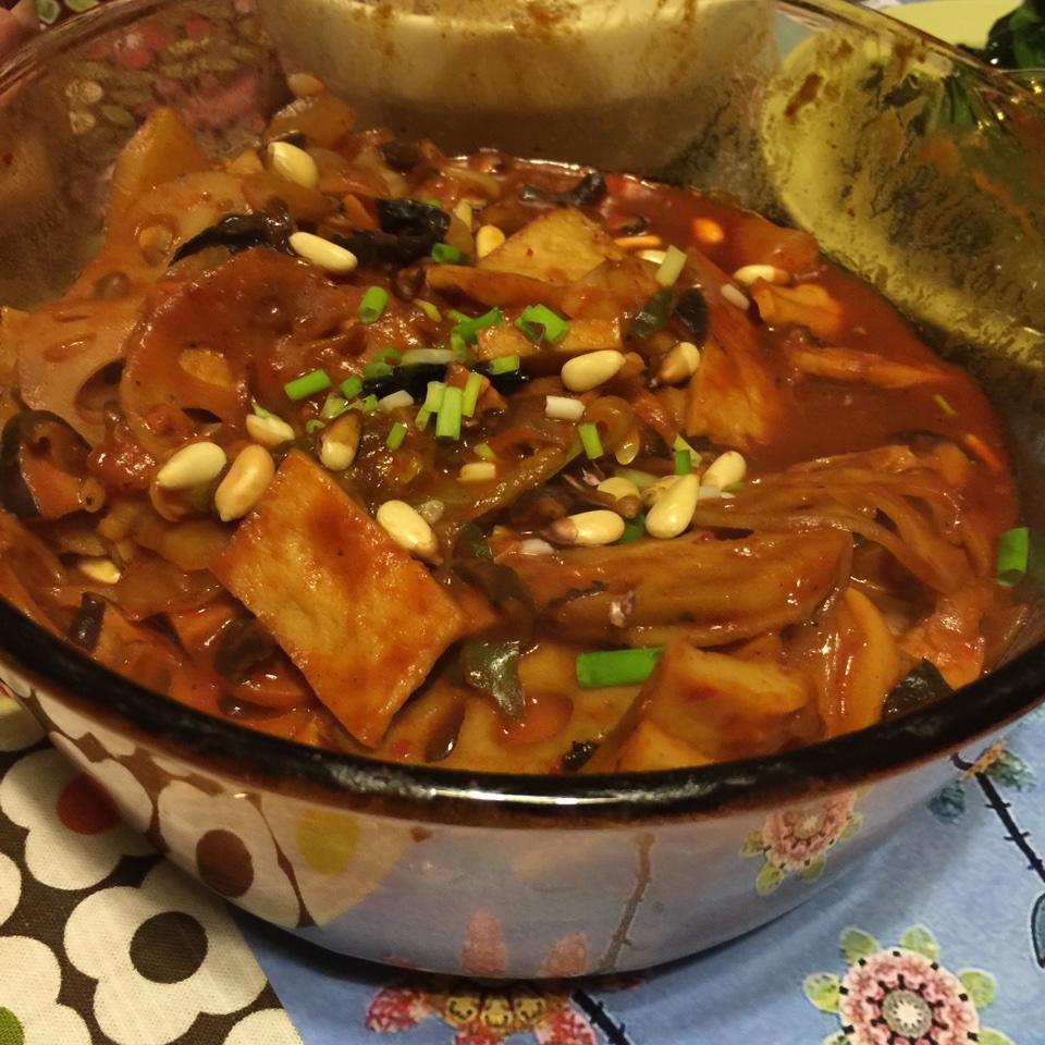 #素食天堂#韩式焖烧锅（康宁锅版本）的做法