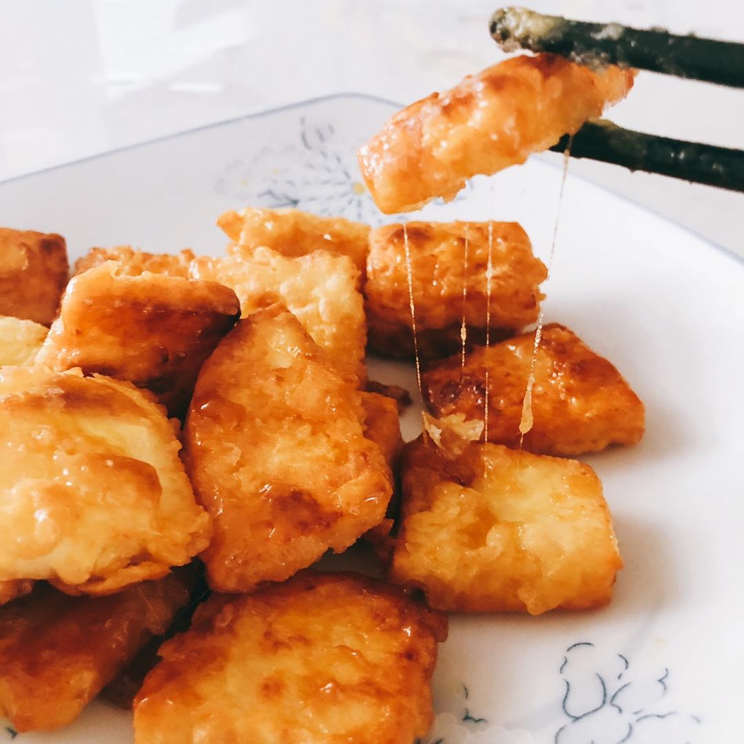 拔丝奶豆腐的做法