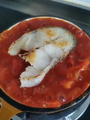 💯史上最强混搭—番茄🍅泡菜煎鳕鱼🐟的做法 步骤5