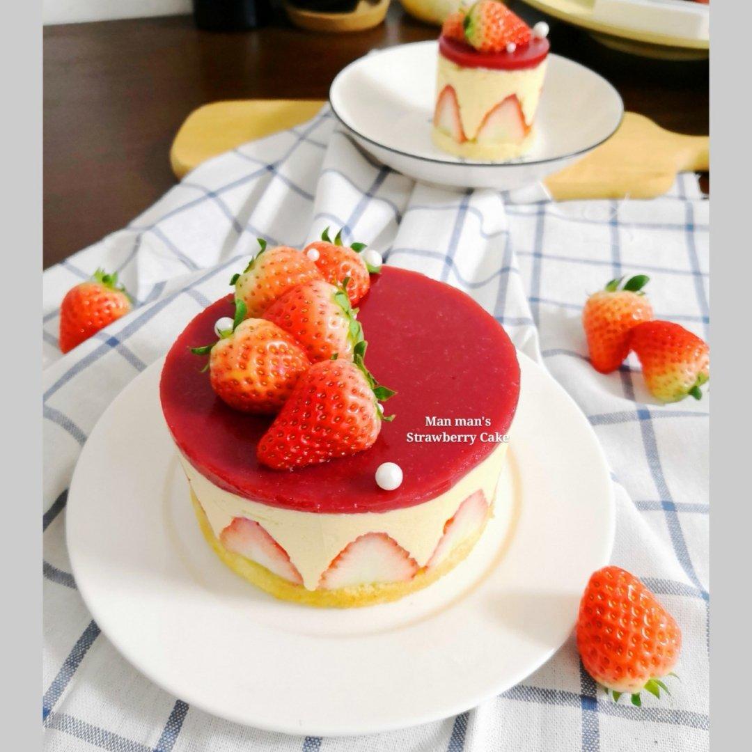 法式草莓蛋糕 fraisier 慕斯林奶油应用之一