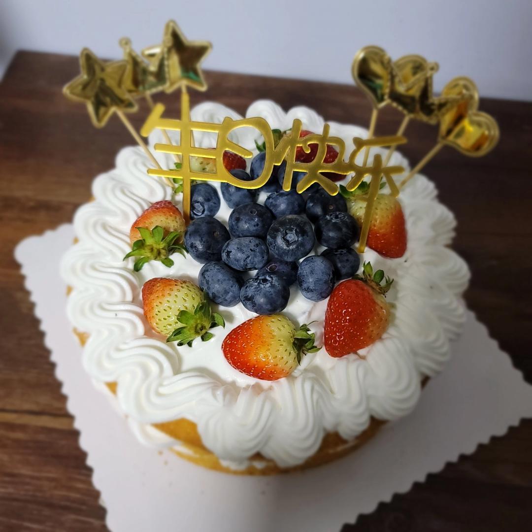 不会抹奶油也可以做的水果裸蛋糕～