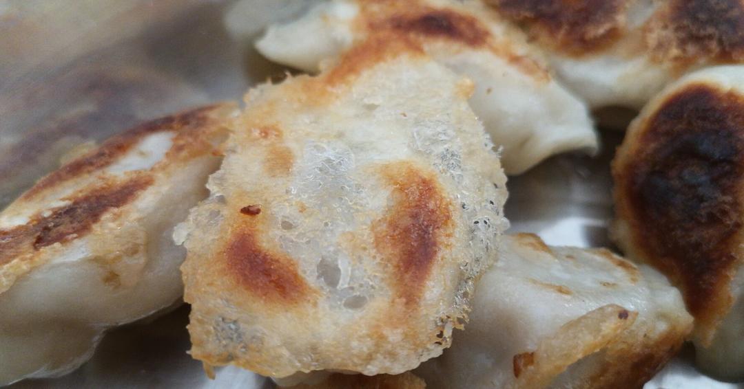 剩饺子速冻饺子变锅贴（冰花版）