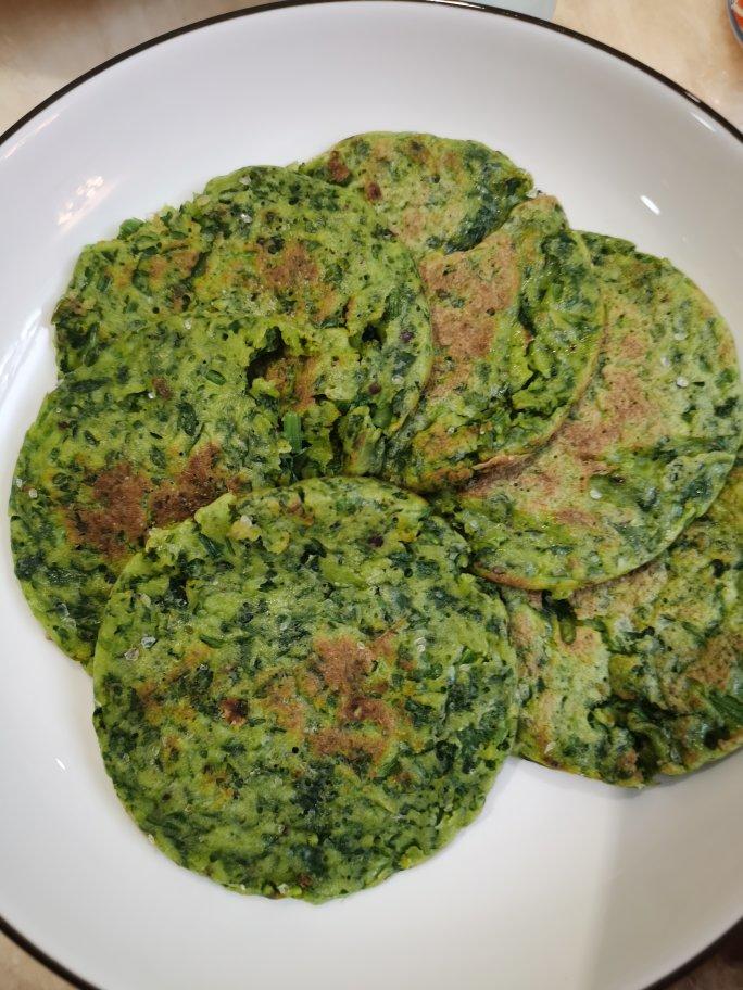 茼蒿鸡蛋饼