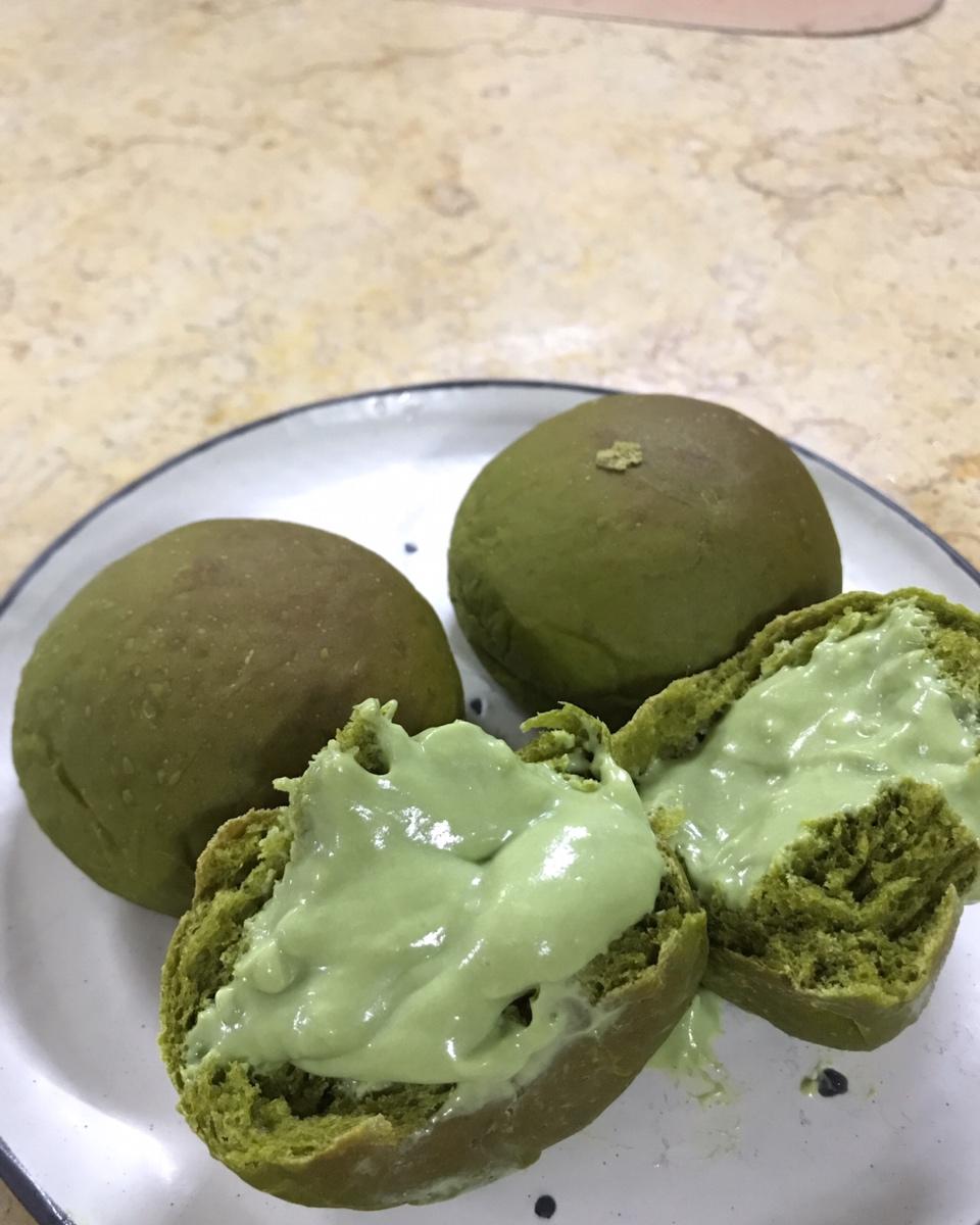 抹茶冰心小面包