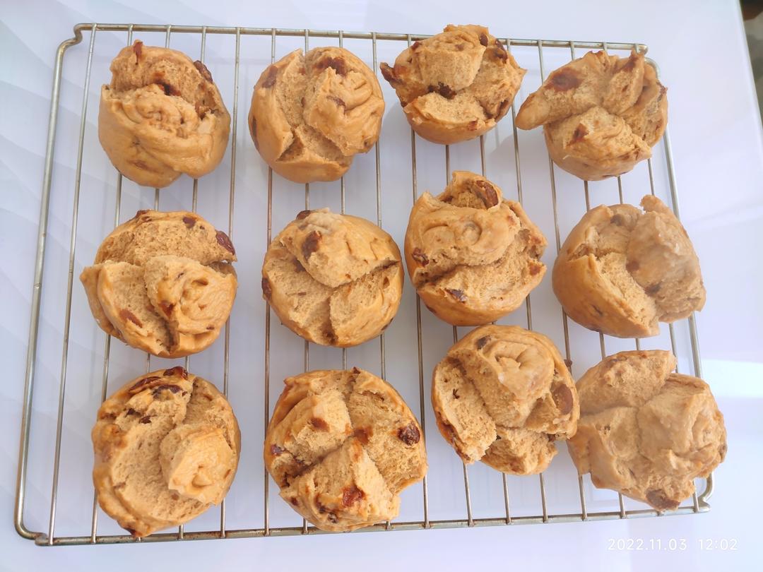 新手也能爆开花的老面红糖大枣开花馒头（泡打粉版or无泡打粉版）