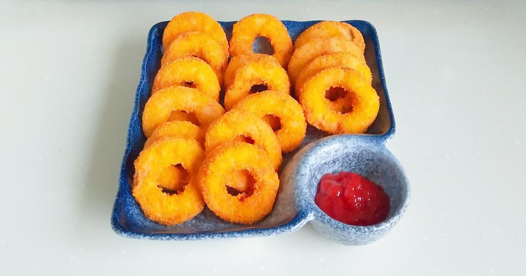 空气炸鸡肉洋葱圈