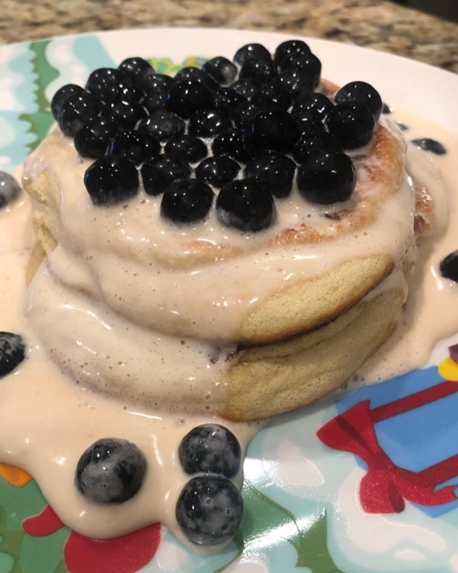 网红珍珠奶茶舒芙蕾松饼