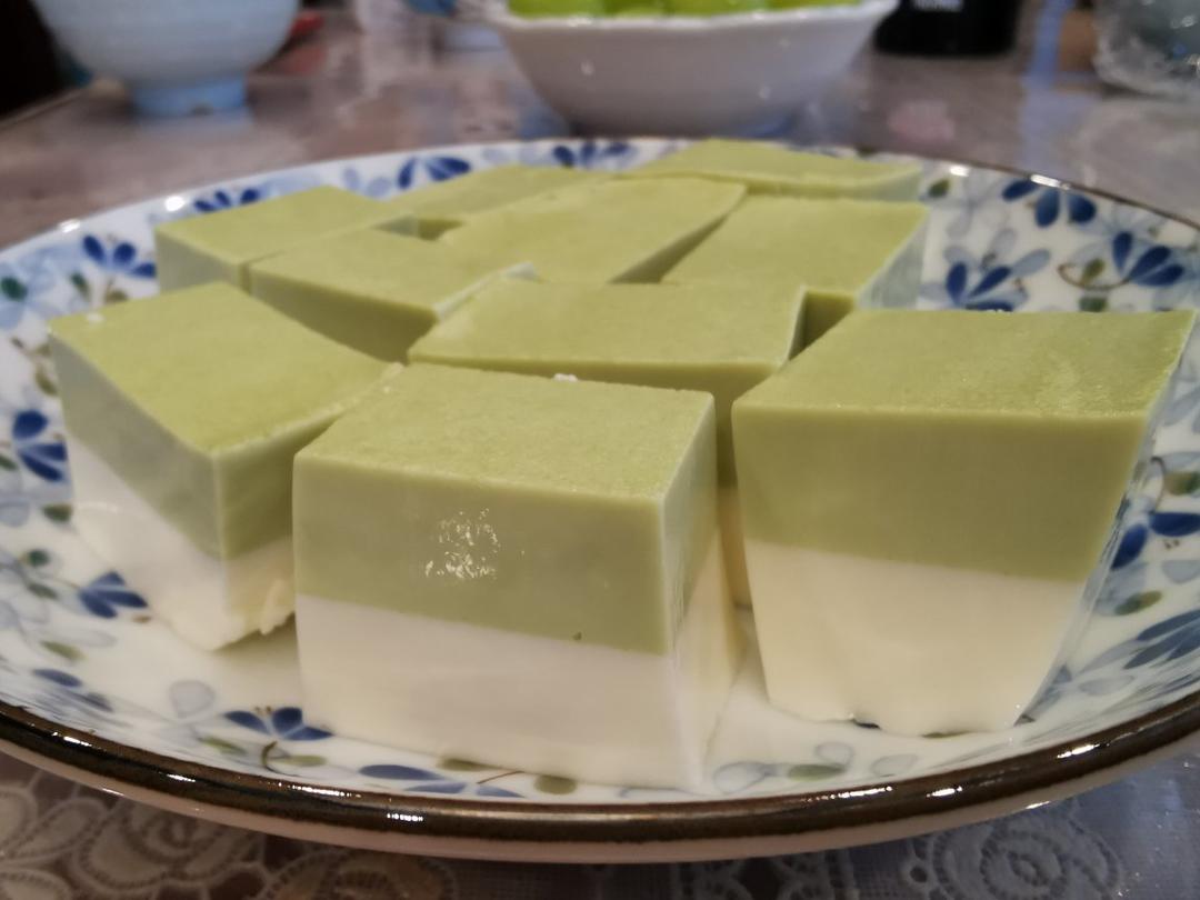 抹茶红豆奶糕