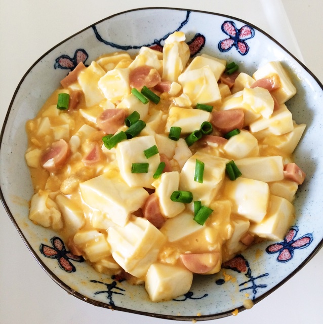 老丁的私房菜-蟹黄豆腐