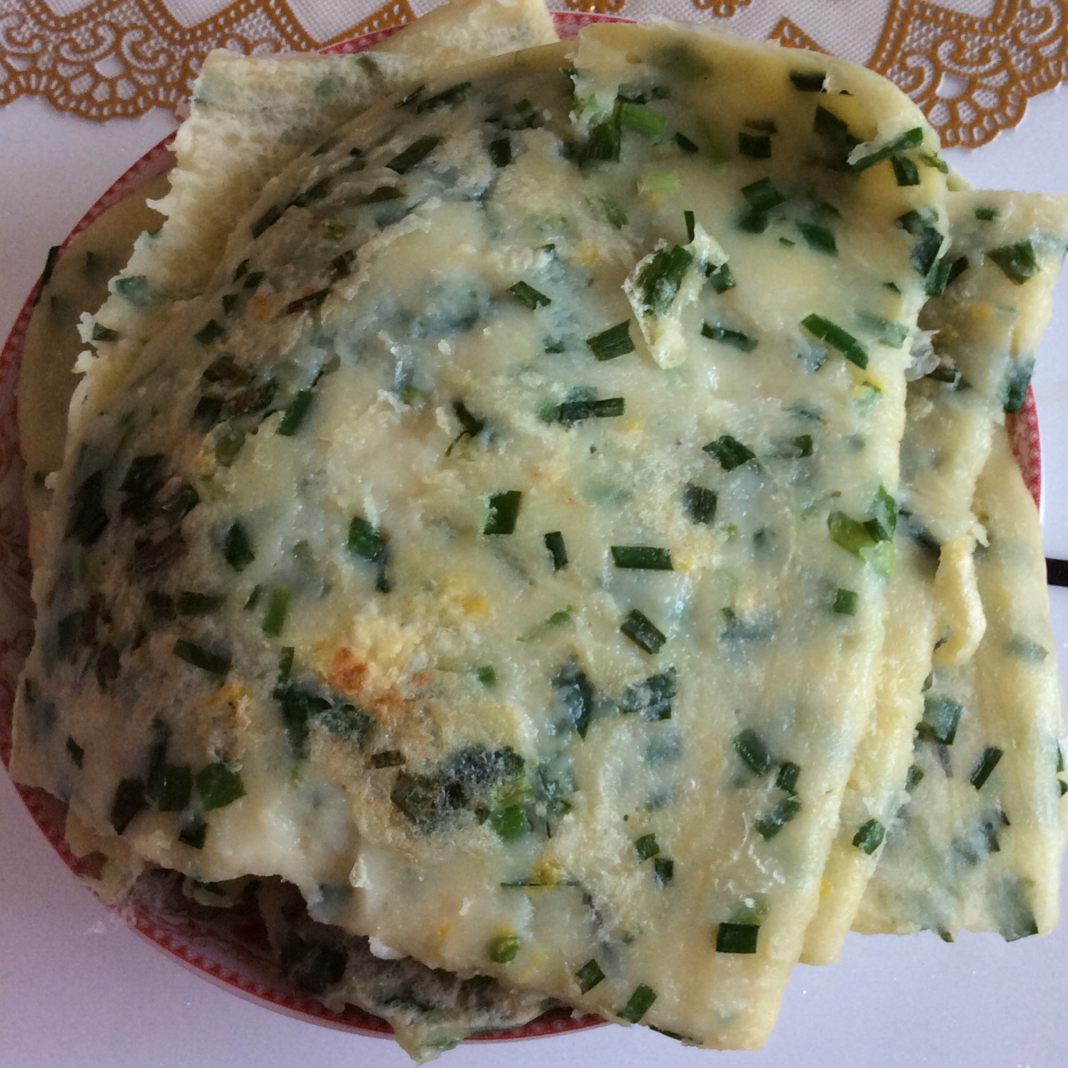 韭菜鸡蛋煎饼