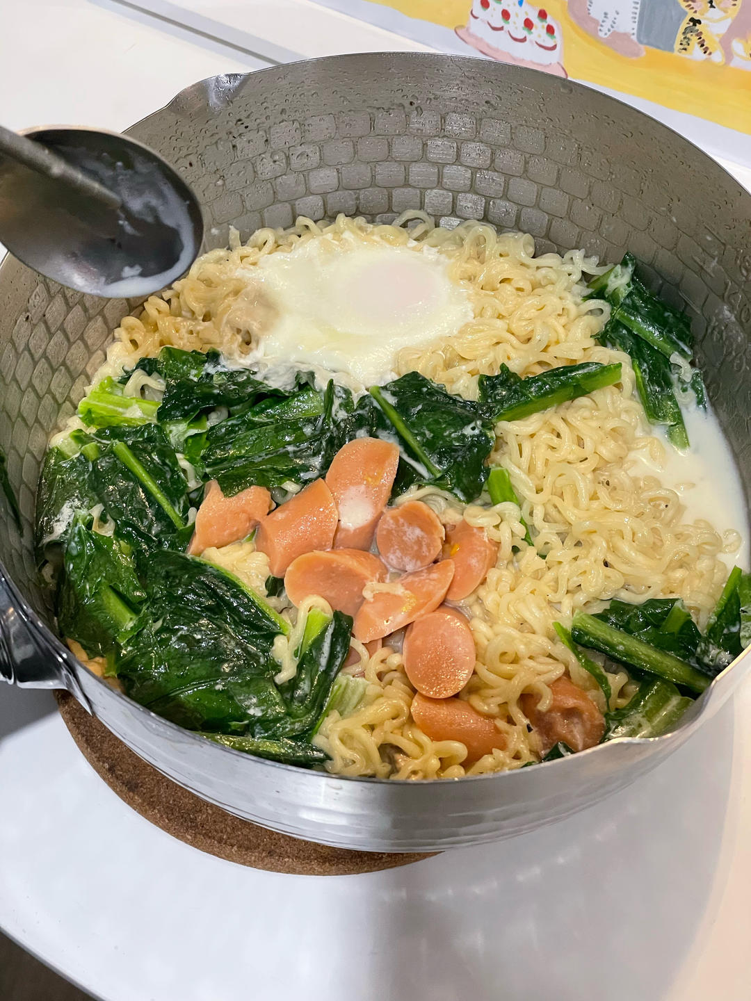 鲜汤口蘑泡面