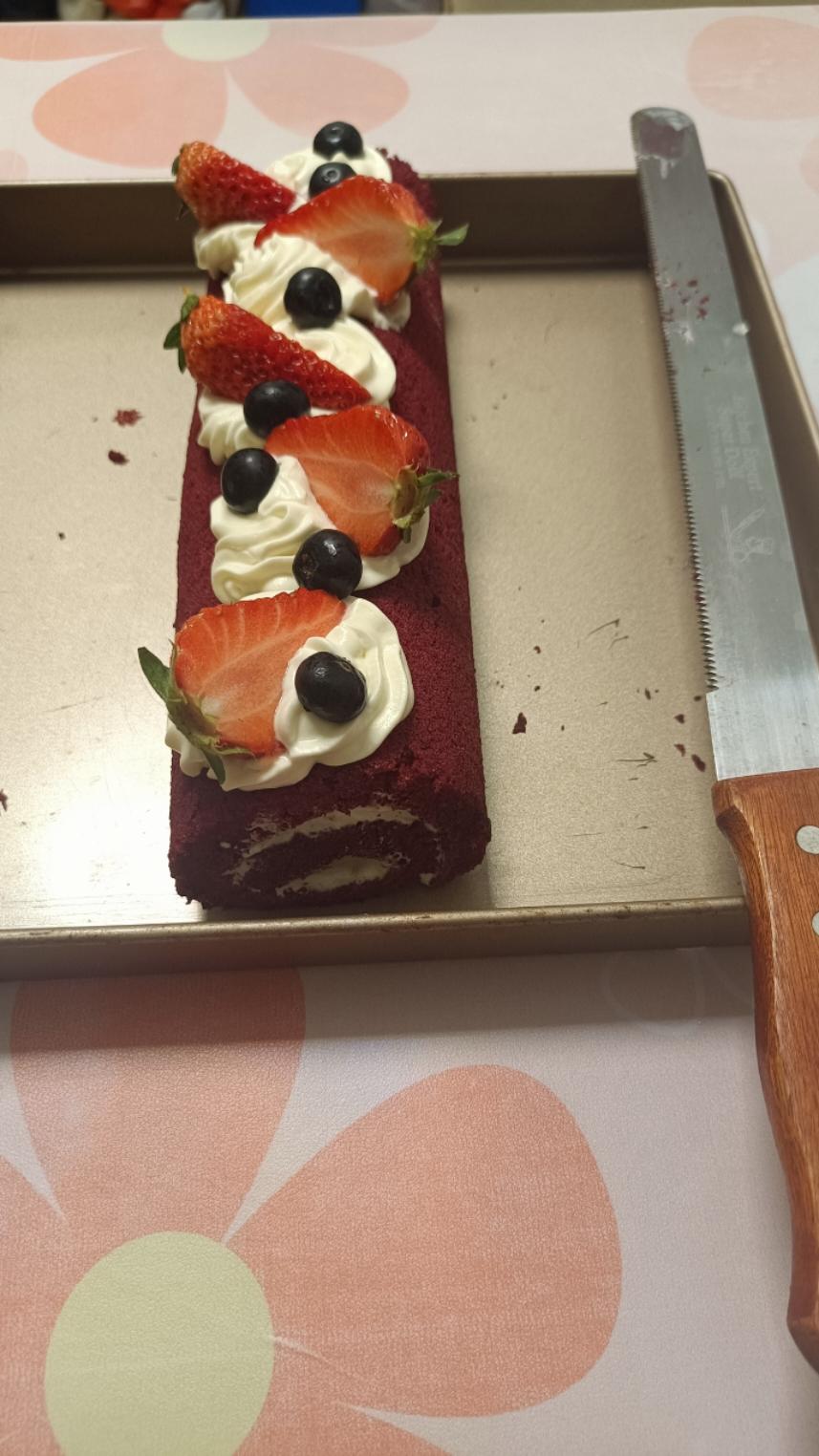 红丝绒蛋糕卷（超详细）