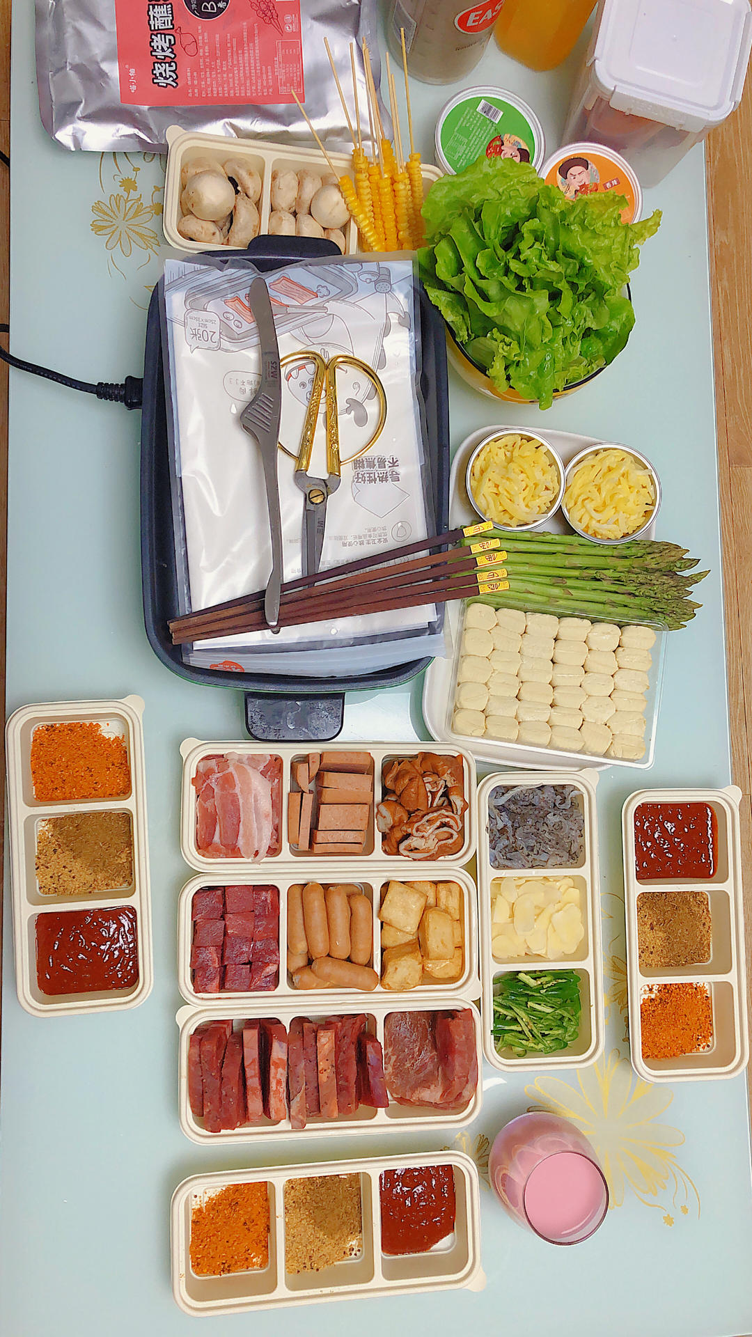 韩国烧烤（在家吃纸上烧烤）